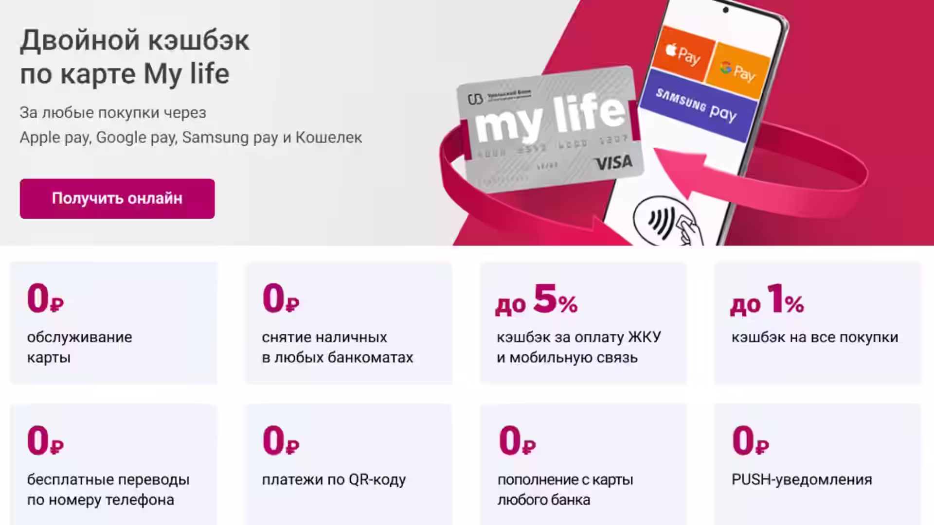 Кэшбэк за оплату ЖКХ по карте банка УБРиР + двойной кэшбэк за всё