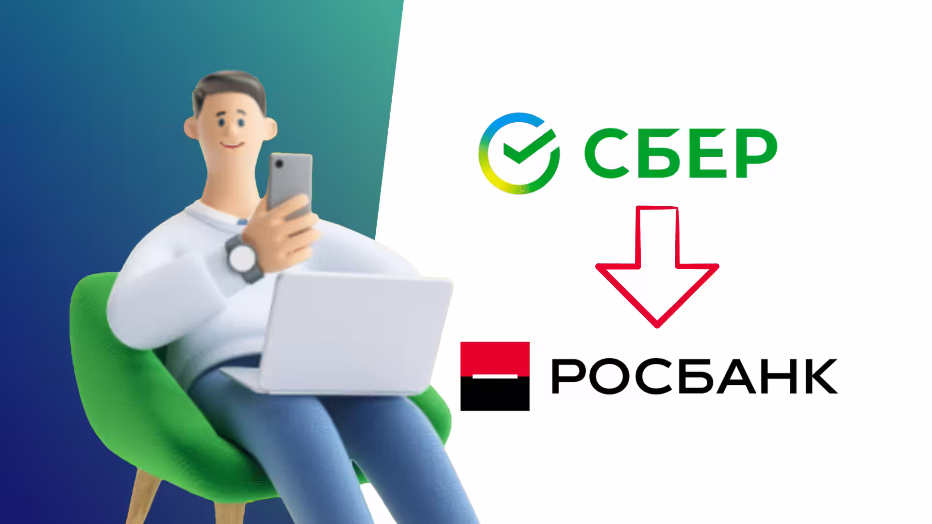 Как перевести деньги со Сбербанка на Росбанк через СБП Пошаговая Инструкция